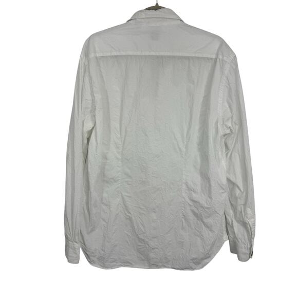 Culturata Button Up shirt Mens size XL 17.5 44 Cotton White Circles long sleeves - Picture 10 of 10